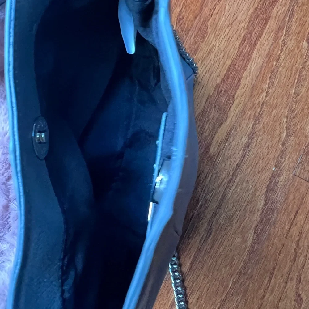 Steve Madden Black Bag with Plush Pink Handle